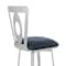 Armen Living Lola Contemporary 30" Bar Height Barstool in Brushed Stainless Steel Finish and Gray Faux Leather LCLLBABSGR30 - alternate 6